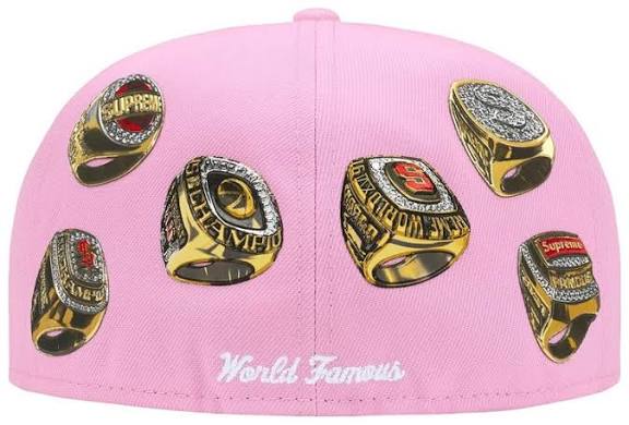 Supreme X New Era Rings Box Logo Rosa